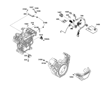 Controls Group Diagram and Parts List for 61G277-0035-J1  Briggs and Stratton Engine